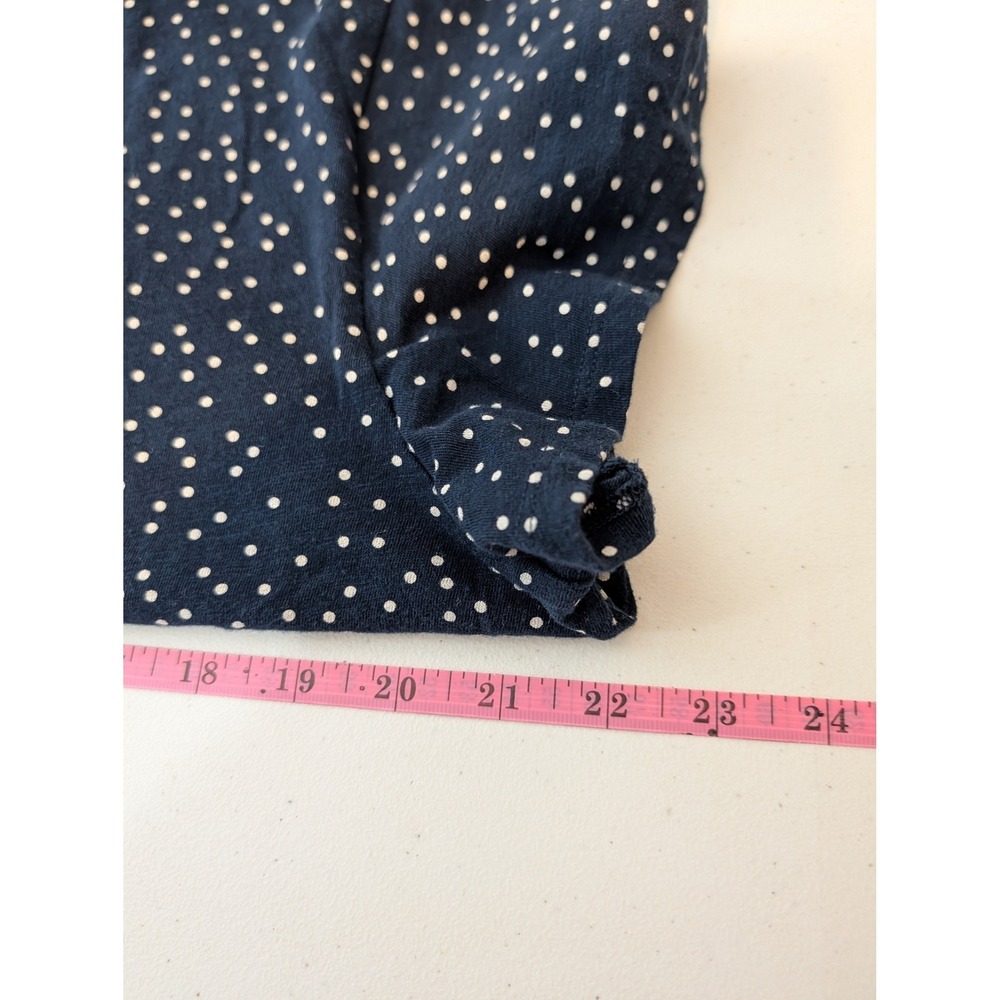 Lauren Conrad XXL Navy Blue Polka Dot Short Sleeve Tee Womens Casual Top - Picture 9 of 11